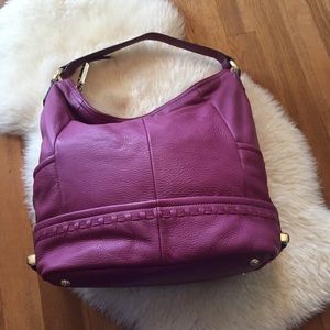 B. Makowsky pebble leather hobo handbag